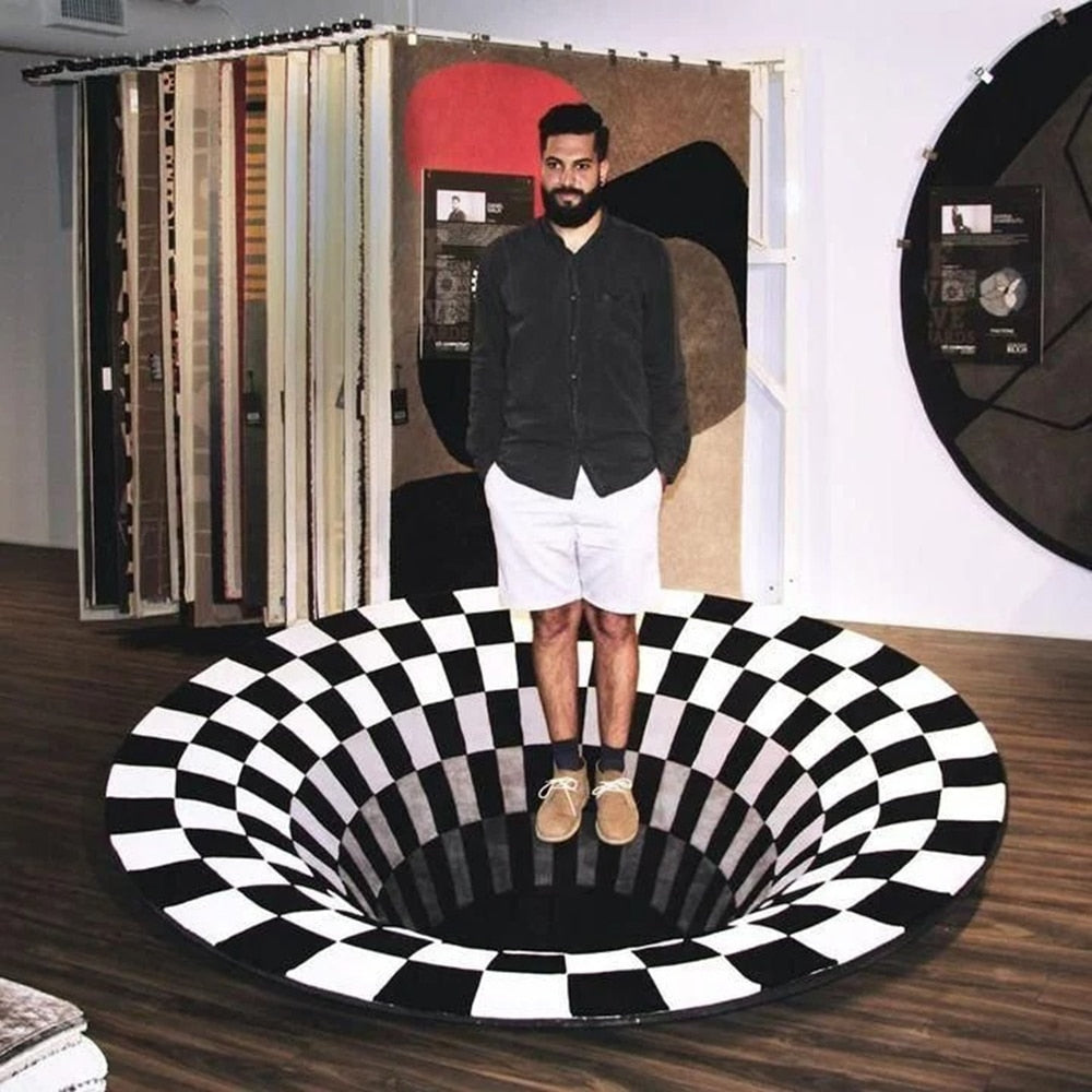 3D Vortex Illusion Carpet Rug