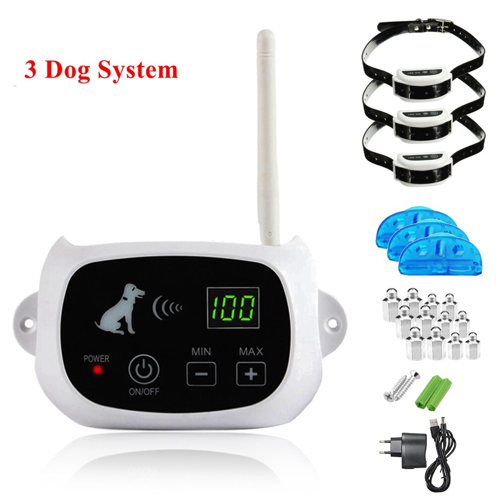 Wireless Electric Portable Dog Fence System with Multiple Collar