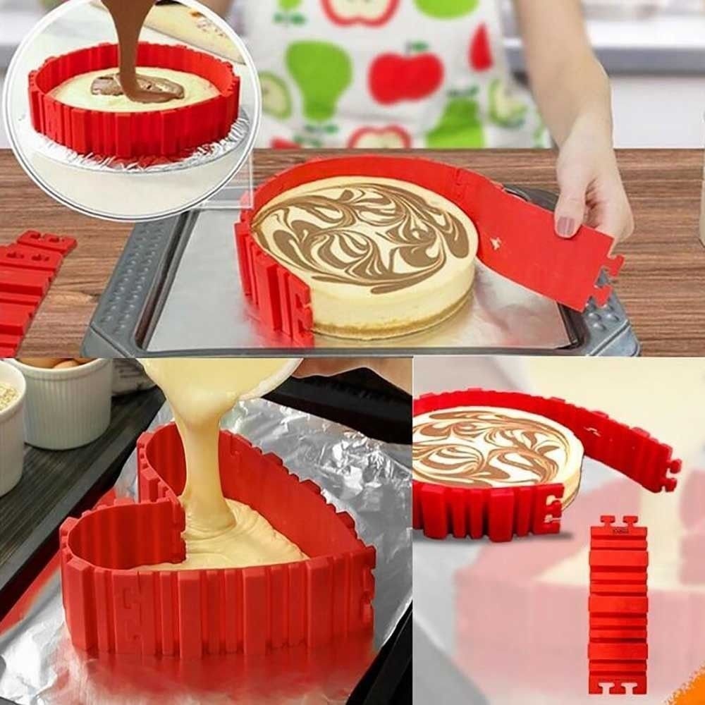 Flexible DIY Silicone Cake Mold Square Flower Heart Round Cake Pan Baking Moulds Tools